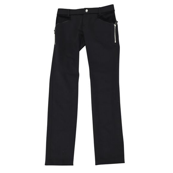 Gucci Black Pants with Silver Zip Detail in Black Nylon